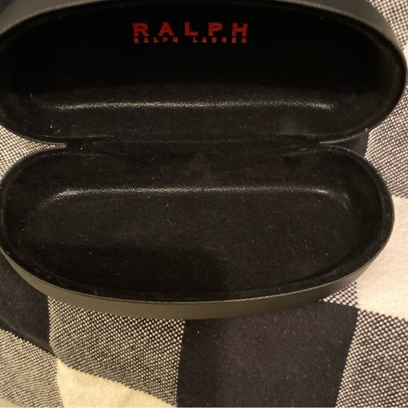 RALPH LAUREN “Sunglasses/Eyeglass Case Only” Hard Clamshell Black/Black 6.5” EUC - Picture 4 of 4
